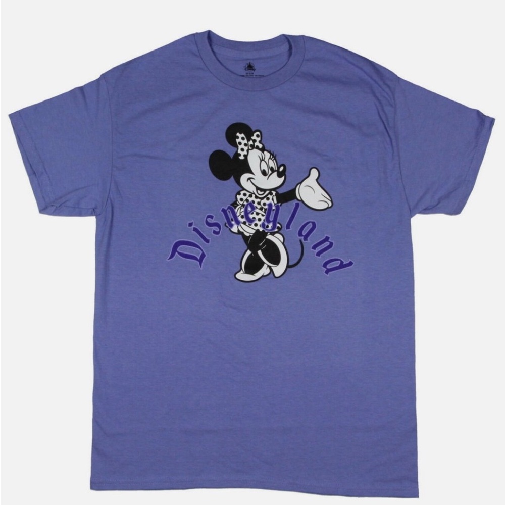 New! Disney Parks Disneyland Minnie Mouse Purple T shirt